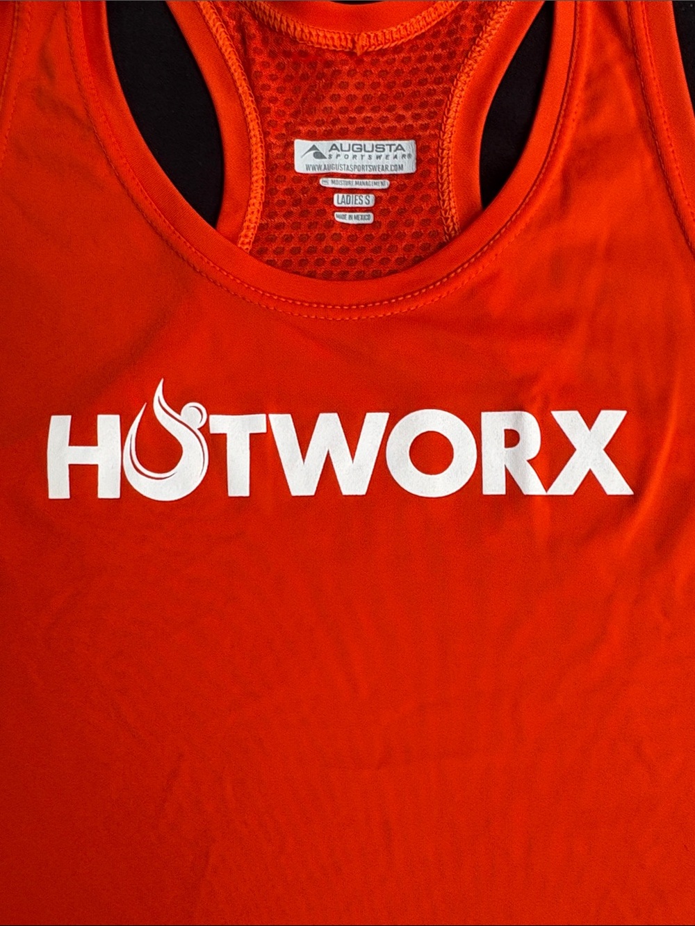 HOTWORX Augusta Sportswear Bright Orange Racerback Tank NWOT - Picture 3 of 9